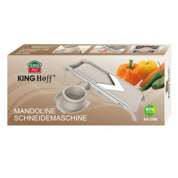 Răzătoare de legume Kinghoff KH 2006, grosime reglabilă, lame în formă de V, Julienne 5 mm, bej/gri