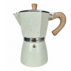 Cafetiera moka Bohmann BH 9309, 450 ml, 9 cesti, Supapa de siguranta, Aluminiu, Inductie, Bej
