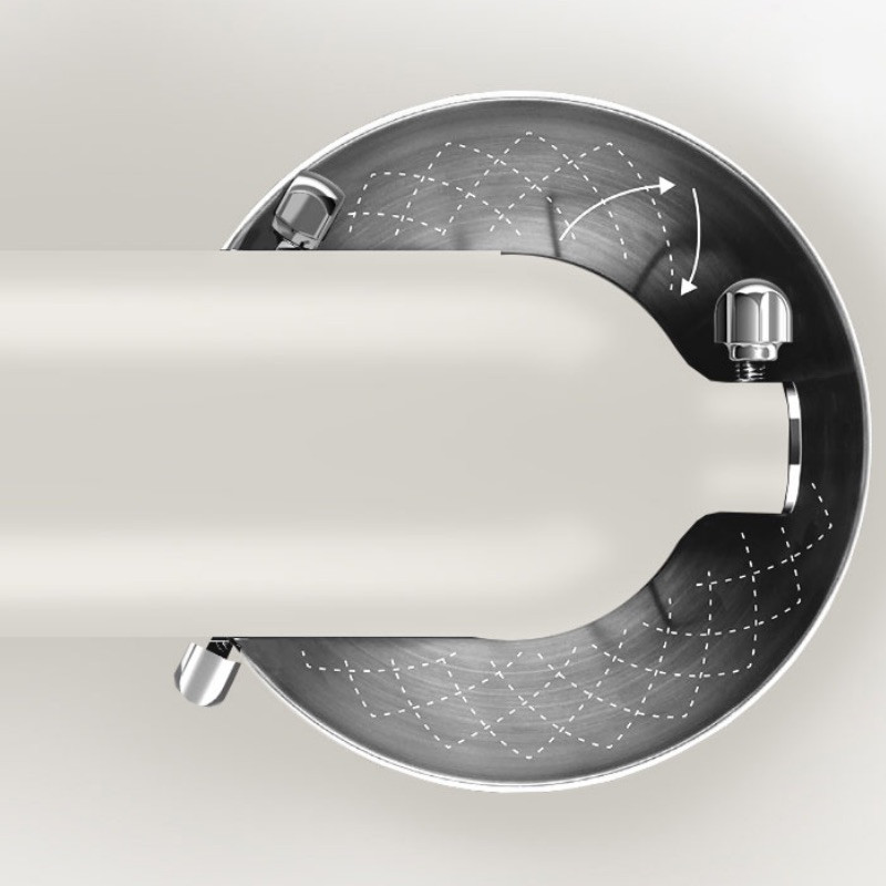 Mixer planetar KitchenAid Artisan Monochrome White 5KSM156CXEPL, 300W, 4.7L, Acționare directa, 10 viteze, Cap inclinat, Bol ceramic, Crem