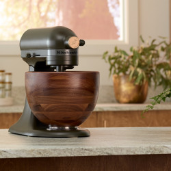 Mixer planetar KitchenAid Artisan Evergreen 5KSM180WSEEG, 300W, 4.7L, Actionare directa, 10 viteze, Cap înclinat, Bol din nuc, Verde inchis/Maro