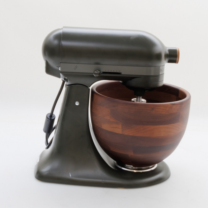 Mixer planetar KitchenAid Artisan Evergreen 5KSM180WSEEG, 300W, 4.7L, Actionare directa, 10 viteze, Cap înclinat, Bol din nuc, Verde inchis/Maro