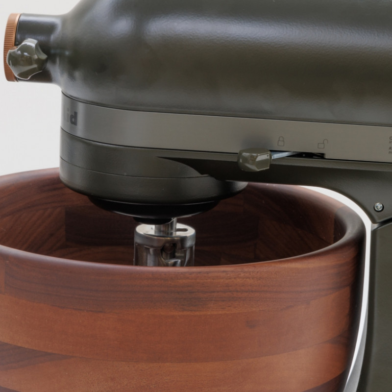 Mixer planetar KitchenAid Artisan Evergreen 5KSM180WSEEG, 300W, 4.7L, Actionare directa, 10 viteze, Cap înclinat, Bol din nuc, Verde inchis/Maro