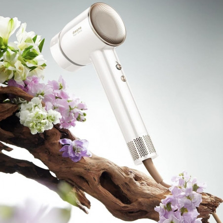 Dreame Glory uscător de păr, 1400W, 110000 rpm, 4 temperaturi, 2 viteze, 57°C, ionizare, termosenzor NTC, indicatori LED, alb