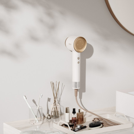 Dreame Glory uscător de păr, 1400W, 110000 rpm, 4 temperaturi, 2 viteze, 57°C, ionizare, termosenzor NTC, indicatori LED, alb