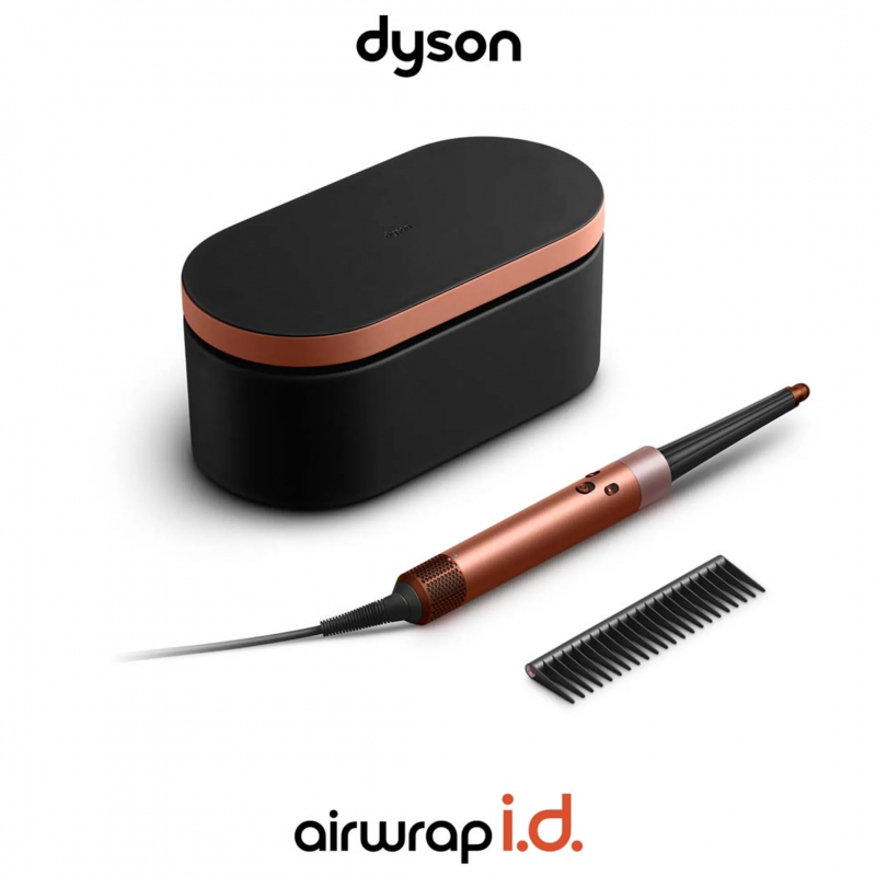 Ondulator pentru păr Dyson 123682-01 HS08 Airwrap i.d.™ Straight + Wavy T1/T2 AmSi/PkCp, 1300W, 13.5 l/s, ondulare automată, ionizare, 3 viteze, 3 temperaturi, Bluetooth, Amethyst Silver/Pink Copper
