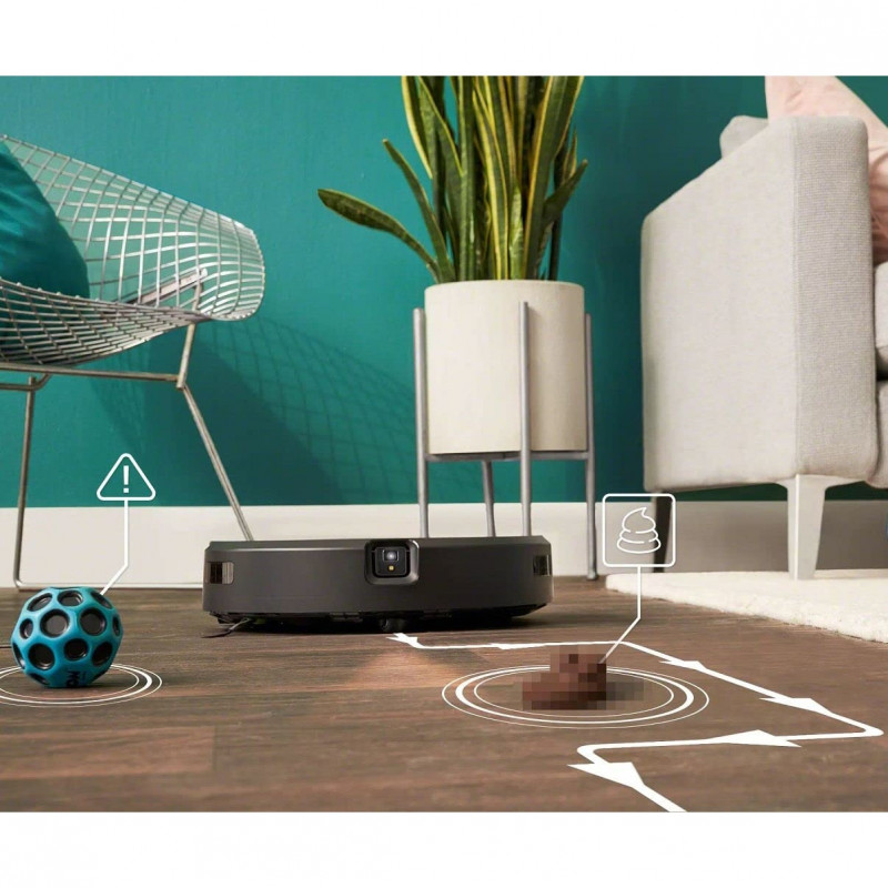 Aspirator robot iRobot Roomba Combo J7, 33W, Wi-Fi, 1700 Pa, 276 ml, Autonomie 75 min, Control vocal, Negru