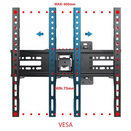 Suport TV Esperanza ERW016, 26" - 70", 400x400 mm, Până la 45 kg, Negru