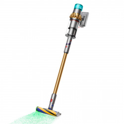 Aspirator vertical Dyson V15 Detect Absole 447000-01, 660W, 0.76 l, 60 min autonomie, Senzori, 3 moduri, LCD, Gri / aur