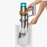 Aspirator vertical Dyson V15 Detect Absole 447000-01, 660W, 0.76 l, 60 min autonomie, Senzori, 3 moduri, LCD, Gri / aur