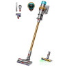 Aspirator vertical Dyson V15 Detect Absole 447000-01, 660W, 0.76 l, 60 min autonomie, Senzori, 3 moduri, LCD, Gri / aur
