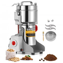 Râșniță electrică pentru cereale și condimente RL-FG21803, 2000W, 800 g, 36000 rpm, Timer, Inox