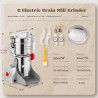 Râșniță electrică pentru cereale și condimente RL-FG21803, 2000W, 800 g, 36000 rpm, Timer, Inox