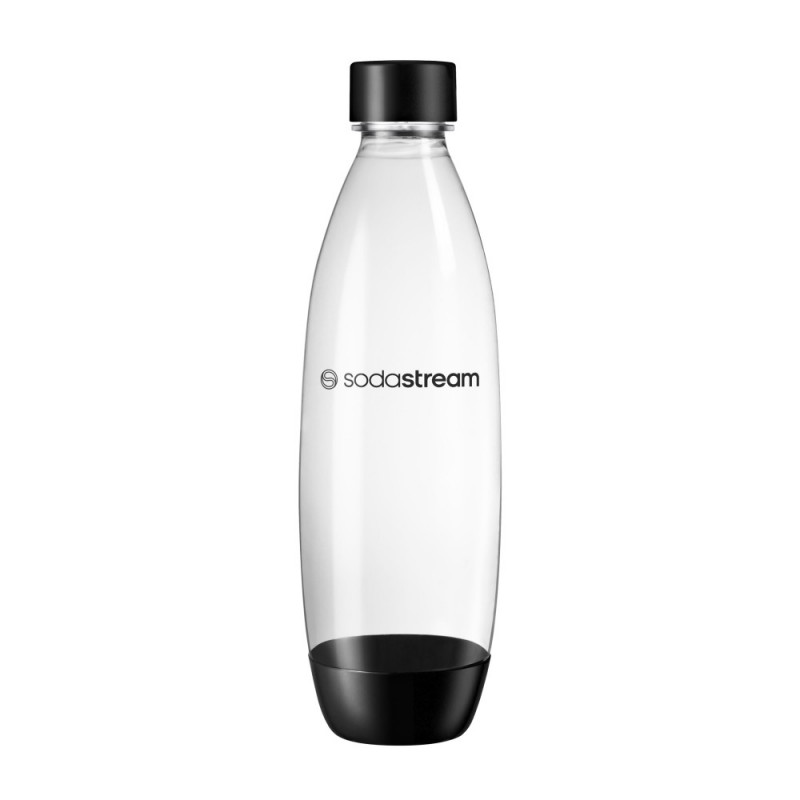 Set de sticle de carbonatare SodaStream Fuse, 1 l, 2 buc, fără BPA, compatibile cu DUO, ART, TERRA, GAIA, negru