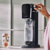 Aparat de apă carbogazoasă SodaStream ART, 1 l, carbonatare manuală, 2 etape, fără BPA, negru/argintiu