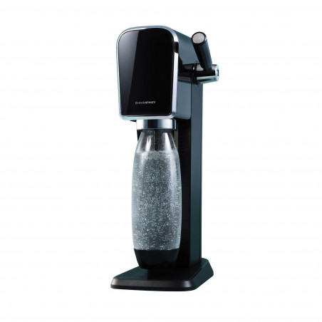 Aparat de apă carbogazoasă SodaStream ART, 1 l, carbonatare manuală, 2 etape, fără BPA, negru/argintiu