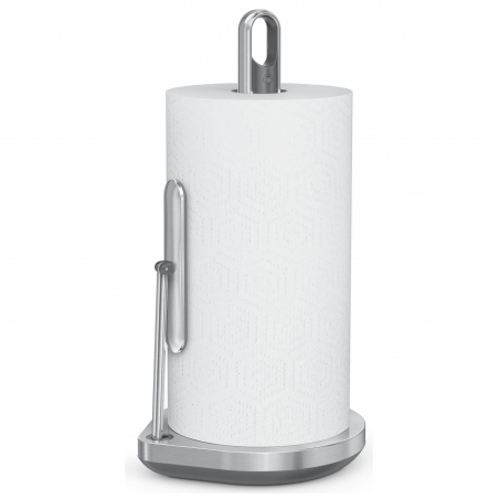 Suport pentru hârtie de bucătărie cu pulverizator de suprafață integrat SimpleHuman KT1196, 177 ml, 20.3x17.8x38.1 cm, Matte Inox