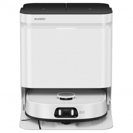 Aspirator robot Eureka J15 Ultra, 19 000 Pa, 3 l, Autonomie de 150 min, Lidar + camerа RGB, FlexiRazor, Comanda vocala, Alb