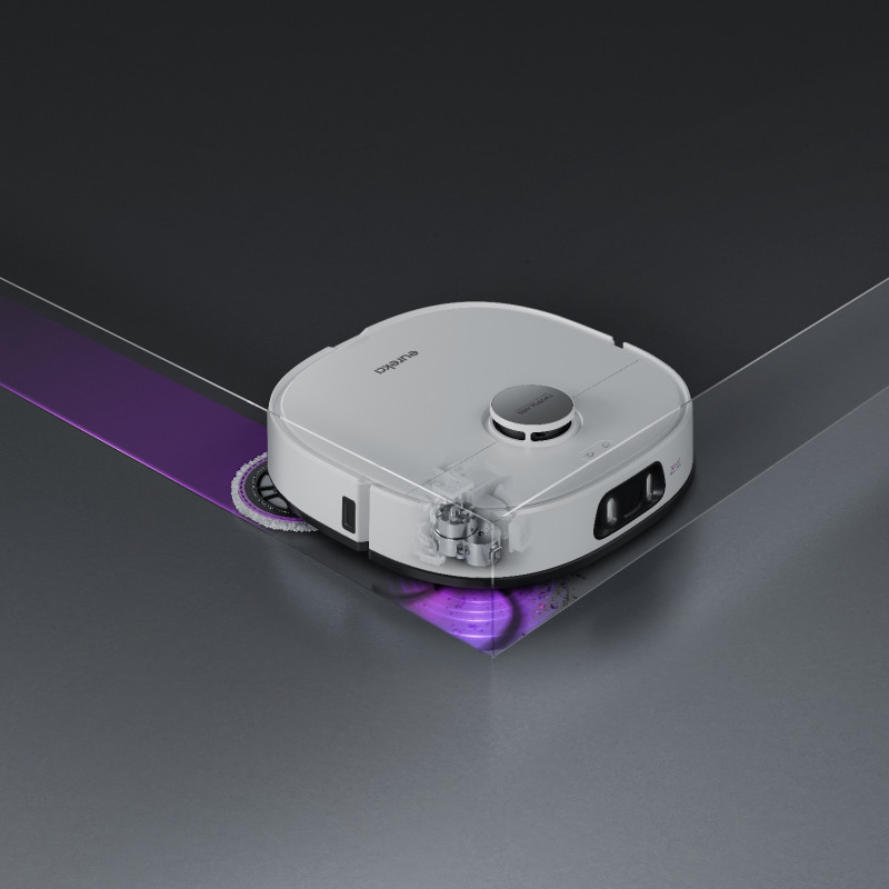 Aspirator robot Eureka J15 Ultra, 19 000 Pa, 3 l, Autonomie de 150 min, Lidar + camerа RGB, FlexiRazor, Comanda vocala, Alb