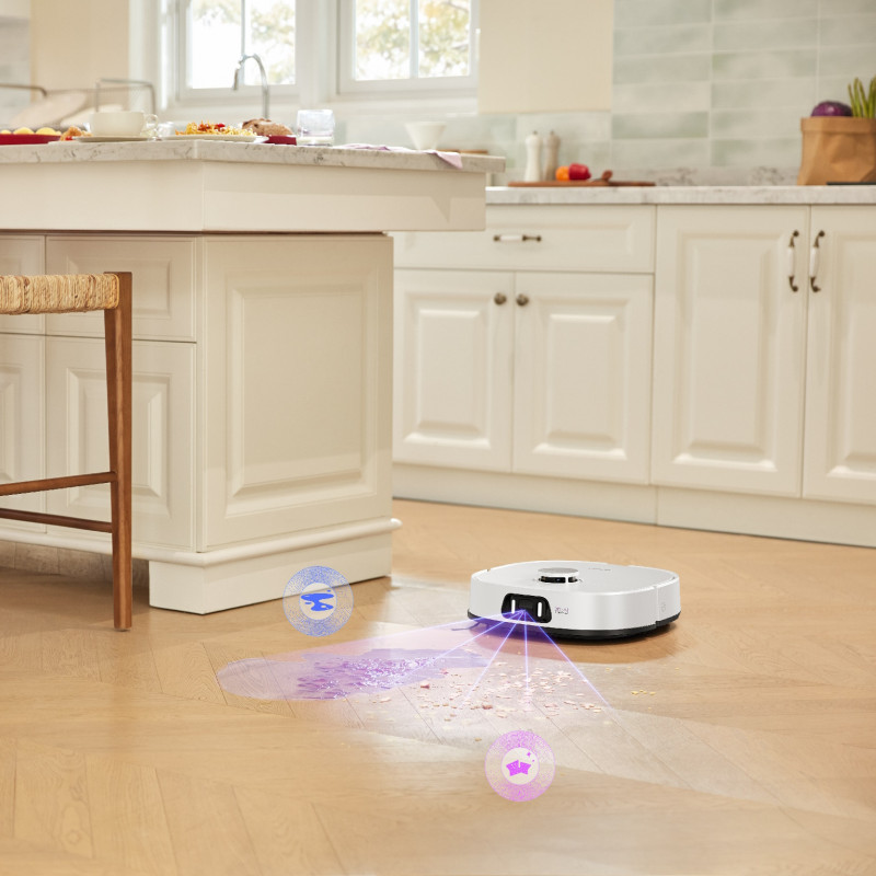 Aspirator robot Eureka J15 Ultra, 19 000 Pa, 3 l, Autonomie de 150 min, Lidar + camerа RGB, FlexiRazor, Comanda vocala, Alb