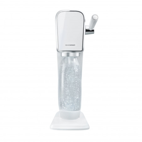 Aparat de apă carbogazoasă SodaStream ART, 1 l, carbonatare manuală, 2 etape, fără BPA, alb/argintiu
