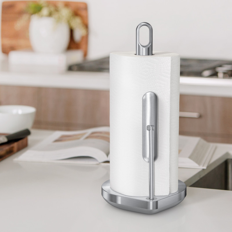 Suport pentru hârtie de bucătărie SimpleHuman KT1203, 38.1x17.8x20.3 cm, Onix mat