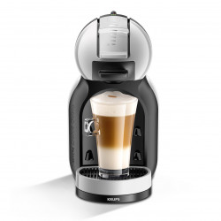 Кафемашина с капсули Krups Mini Me KP123B10, 15 бара, 1500 W, Резервоар 0.8 л + 6 пакета капсули, Сив/Черен