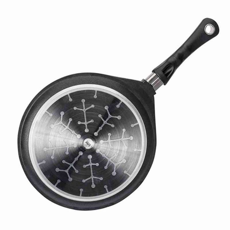 Planșetă pentru clătite AMT Gastroguss 128, 28 cm, Aluminiu turnat, Acoperire antiaderentă Lotan®, Până la 240°C, Negru