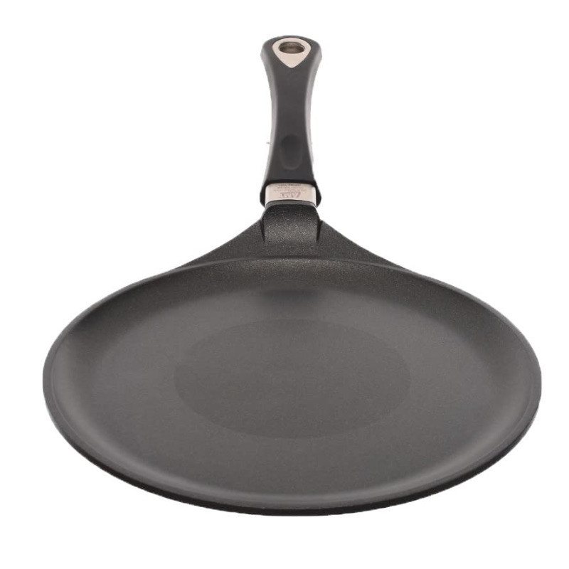 Planșetă pentru clătite AMT Gastroguss 128, 28 cm, Aluminiu turnat, Acoperire antiaderentă Lotan®, Până la 240°C, Negru