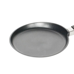 Planșetă pentru clătite AMT Gastroguss 124, 24 cm, Aluminiu turnat, Acoperire antiaderentă Lotan®, Până la 240°C, Negru