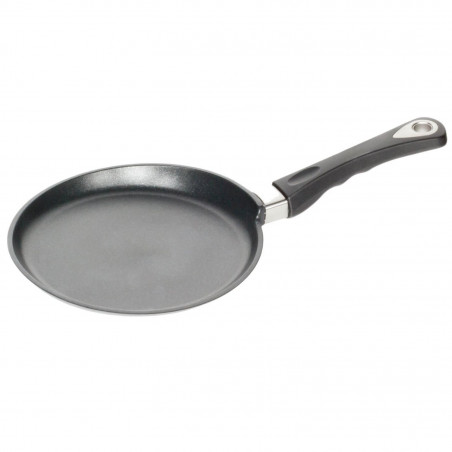Planșetă pentru clătite AMT Gastroguss 124, 24 cm, Aluminiu turnat, Acoperire antiaderentă Lotan®, Până la 240°C, Negru
