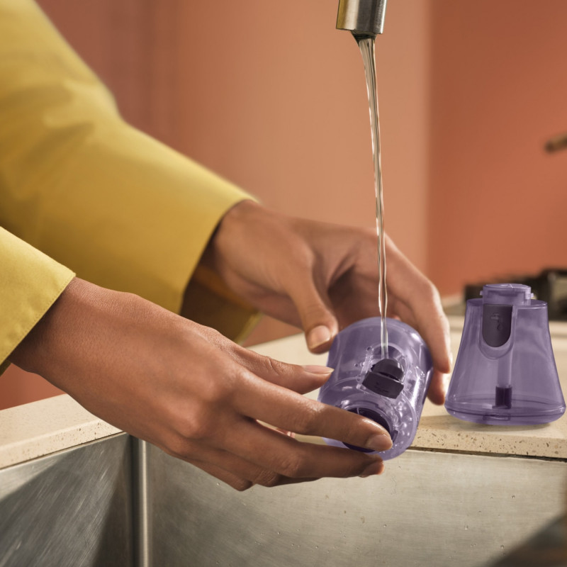 Уред за гладене с пара Philips STH7050/30, 1500W, 100 мл + 200мл, 28 г/мин, OptimalTEMP, Регулируема глава, 2 нива на пара, StyleMat, Лилав