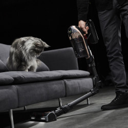 Rowenta X-Force Flex 15.60 RH99F1, 520W, 230AW, 0.9 litri, 32.4V, Autonomie 80 min, Auto power, LED, Display, Flex, Negru/Bronz