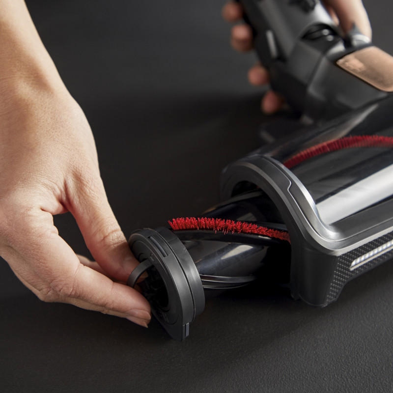 Rowenta X-Force Flex 15.60 RH99F1, 520W, 230AW, 0.9 litri, 32.4V, Autonomie 80 min, Auto power, LED, Display, Flex, Negru/Bronz