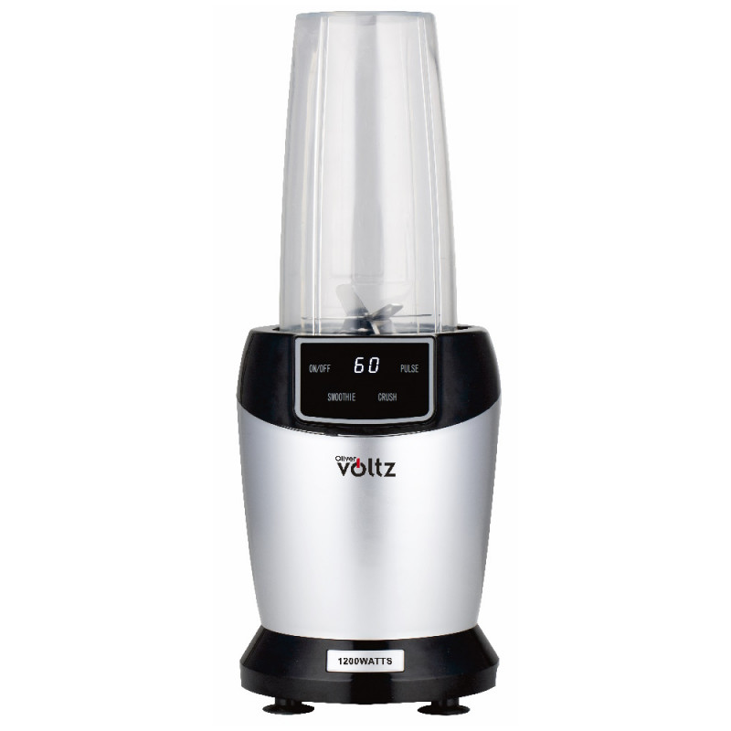 Nutri Blender Oliver Voltz OV51162FS, 1200W, 2 pahare, 1 litru/800 ml, fără BPA, Afisaj LED, Argintiu