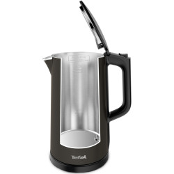 Fierbător electric Tefal KI831E10, 1800W, 1.7 l, 5 niveluri de temperatură, LED, Control tactil, Baza 360°C, Pereți dubli, Filtru anticalcar, Negru
