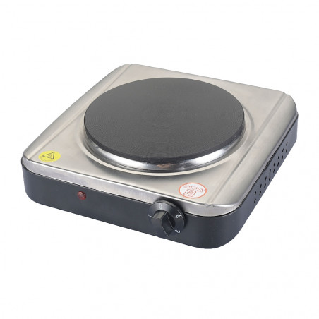 Plita electrica Rosberg R51445KR, 1500W, 18,5 cm, Control manual, 4 trepte, Argintiu