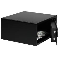 Seif electronic Adler AD 1045, 200x420x370 mm, 14 l, Blocare după 4 încercări greșite, Avertizare baterie descărcată, Negru