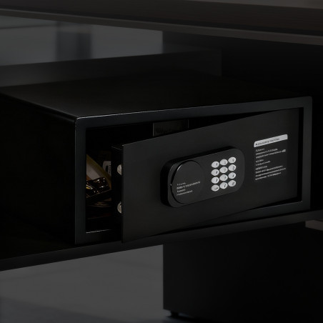 Seif electronic Adler AD 1045, 200x420x370 mm, 14 l, Blocare după 4 încercări greșite, Avertizare baterie descărcată, Negru