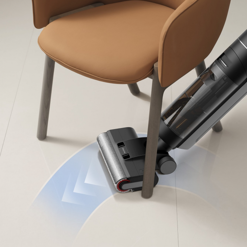 Aspirator vertical DREAME H12 Pro HHR25A, 300W, 0.7/0.9 l, 3 moduri, 35 min, Umed/uscat, Alerte vocale, LED, Uscare mop automată, Negru/gri