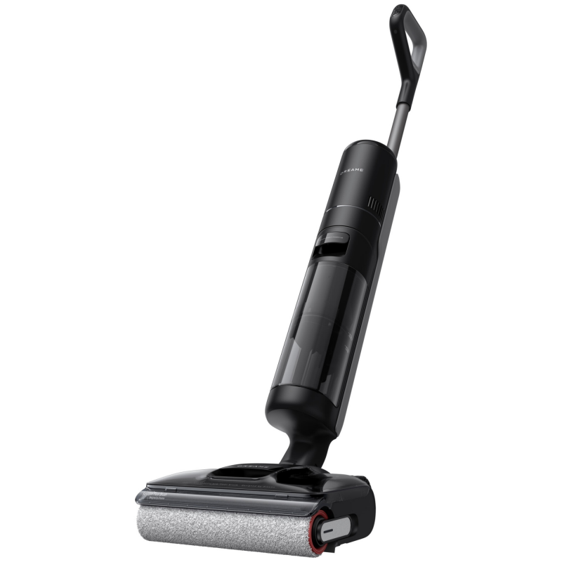 Aspirator vertical DREAME H12 Pro HHR25A, 300W, 0.7/0.9 l, 3 moduri, 35 min, Umed/uscat, Alerte vocale, LED, Uscare mop automată, Negru/gri