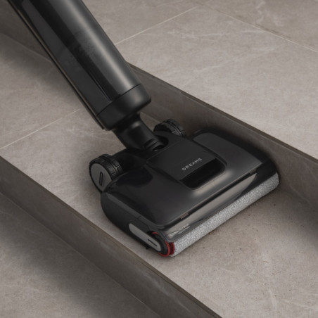 Aspirator vertical DREAME H12 Pro HHR25A, 300W, 0.7/0.9 l, 3 moduri, 35 min, Umed/uscat, Alerte vocale, LED, Uscare mop automată, Negru/gri
