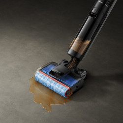 Aspirator vertical DREAME H12 Pro HHR25A, 300W, 0.7/0.9 l, 3 moduri, 35 min, Umed/uscat, Alerte vocale, LED, Uscare mop automată, Negru/gri