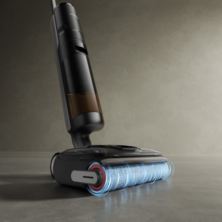 Aspirator vertical DREAME H12 Pro HHR25A, 300W, 0.7/0.9 l, 3 moduri, 35 min, Umed/uscat, Alerte vocale, LED, Uscare mop automată, Negru/gri