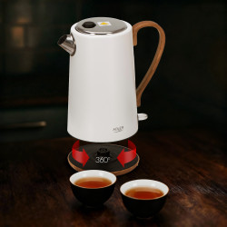 Fierbător electric Adler AD 1352, 2200W, 1,7 l, STRIX, bază rotativă, oprire automată, alb