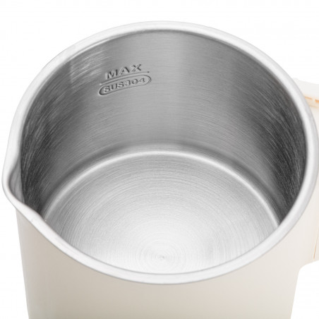 Fierbător electric pentru drumeții Adler AD 1388b, 650W, 0,8 l, Capac detașabil, Bază rotativă, Bej