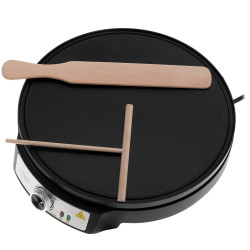 Aparat pentru clătite Adler AD 3093, 1600W, 30 cm, Ustensile incluse, Negru/Inox