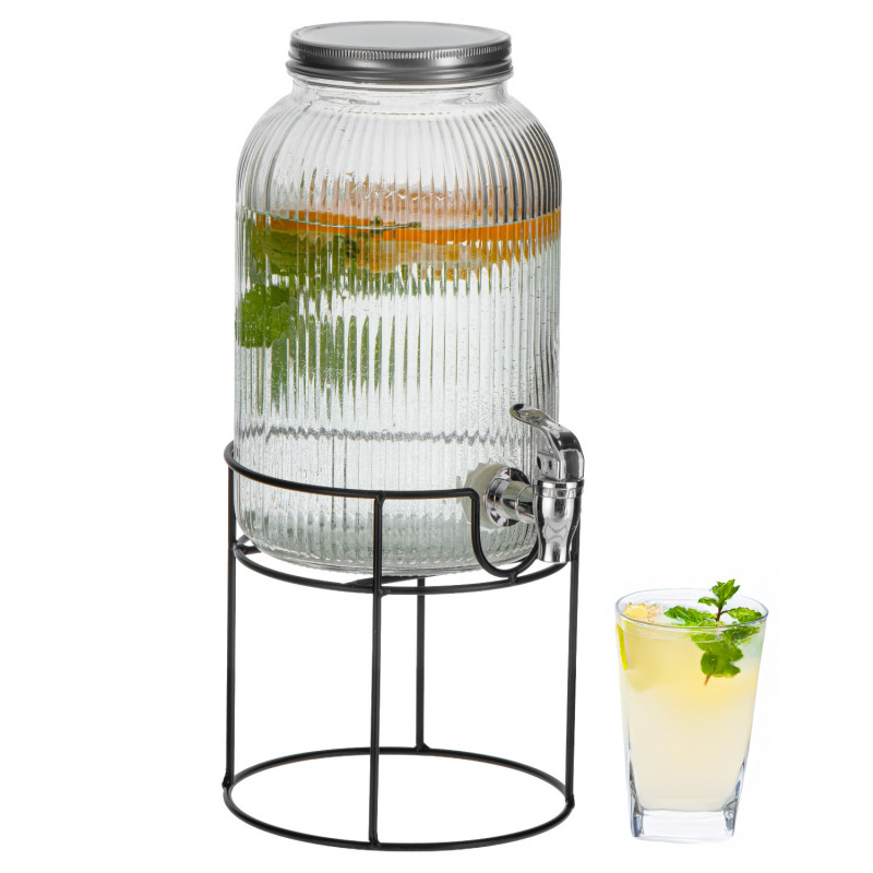 Distribuitor de băuturi Adler AD 6742, 4 L, Sticlă sodiu-calciu, Suport, Transparent