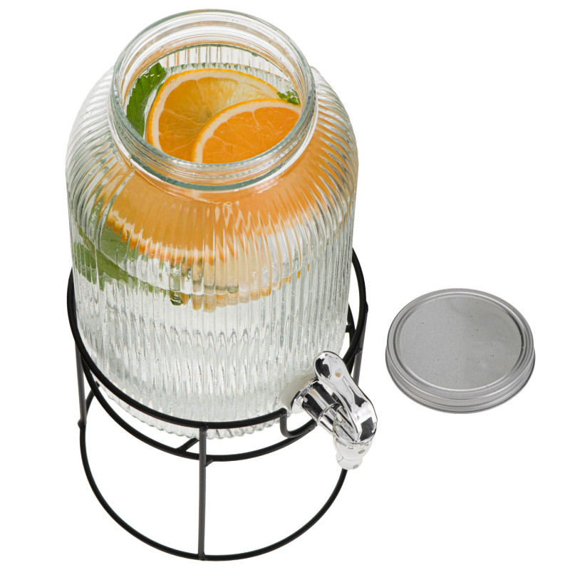 Distribuitor de băuturi Adler AD 6742, 4 L, Sticlă sodiu-calciu, Suport, Transparent