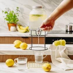 Distribuitor de băuturi Adler AD 6742, 4 L, Sticlă sodiu-calciu, Suport, Transparent