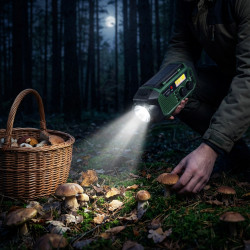 Camry CR 1919 Radio de urgență, panou solar / dinamo portabil / USB-C, 4000 mAh, Bluetooth, afișaj LED, verde / negru